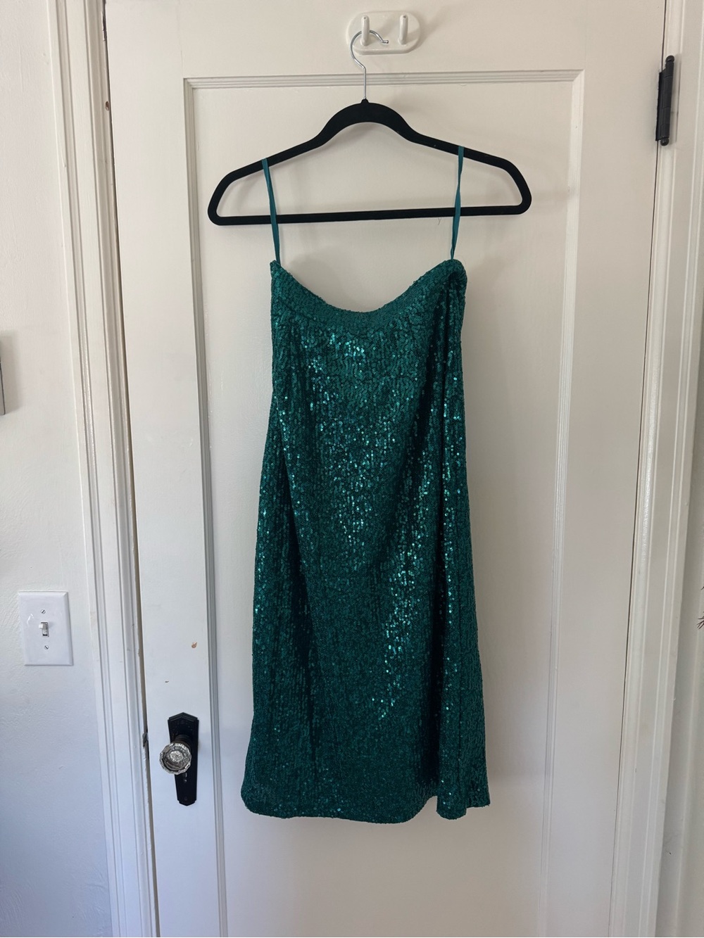Anthropologie Teal Sequin Pencil Skirt